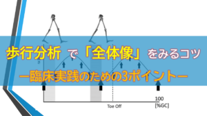 歩行分析で「全体像」をみるコツー臨床実践のための３ポイントー